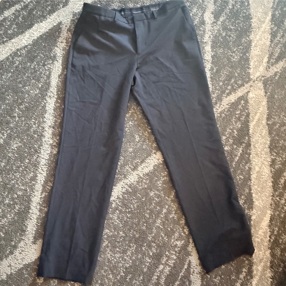 Perry Ellis Portfolio Mens Flex Stretch Dress Pants 36x32 Gray Trousers
